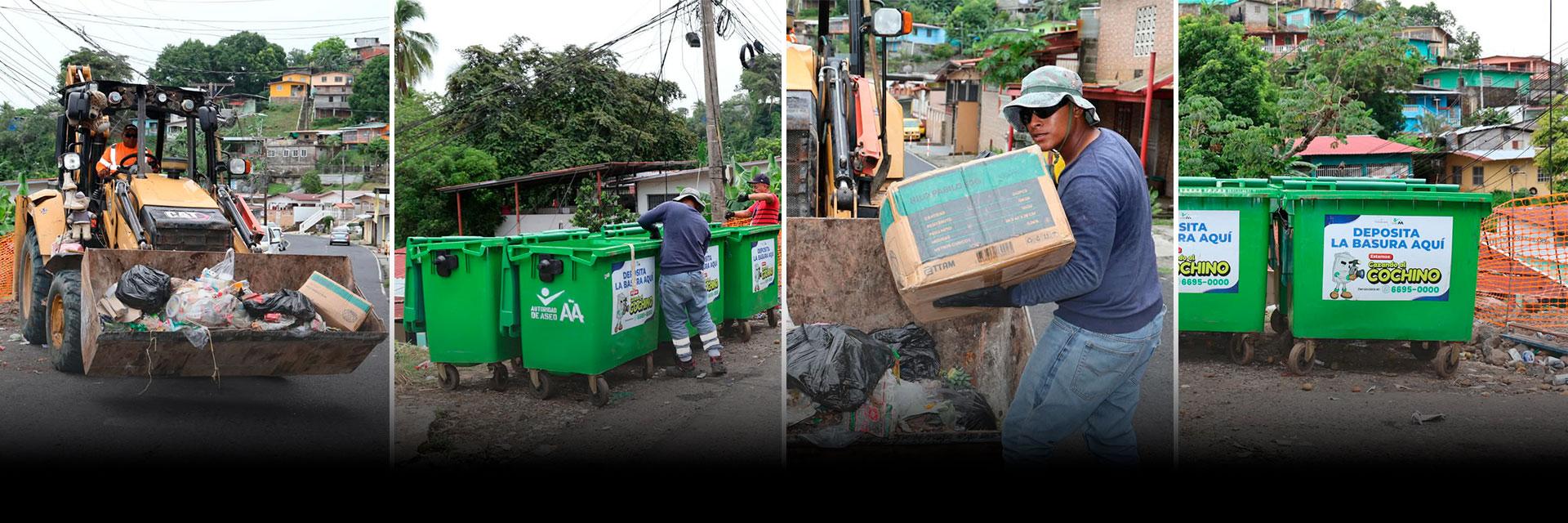 Recolección de desechos en Calle Colombia - Samaria, corregimiento de Belisario Porras