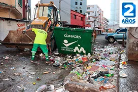Barrido y recolección calle 25, corregimiento de Calidonia