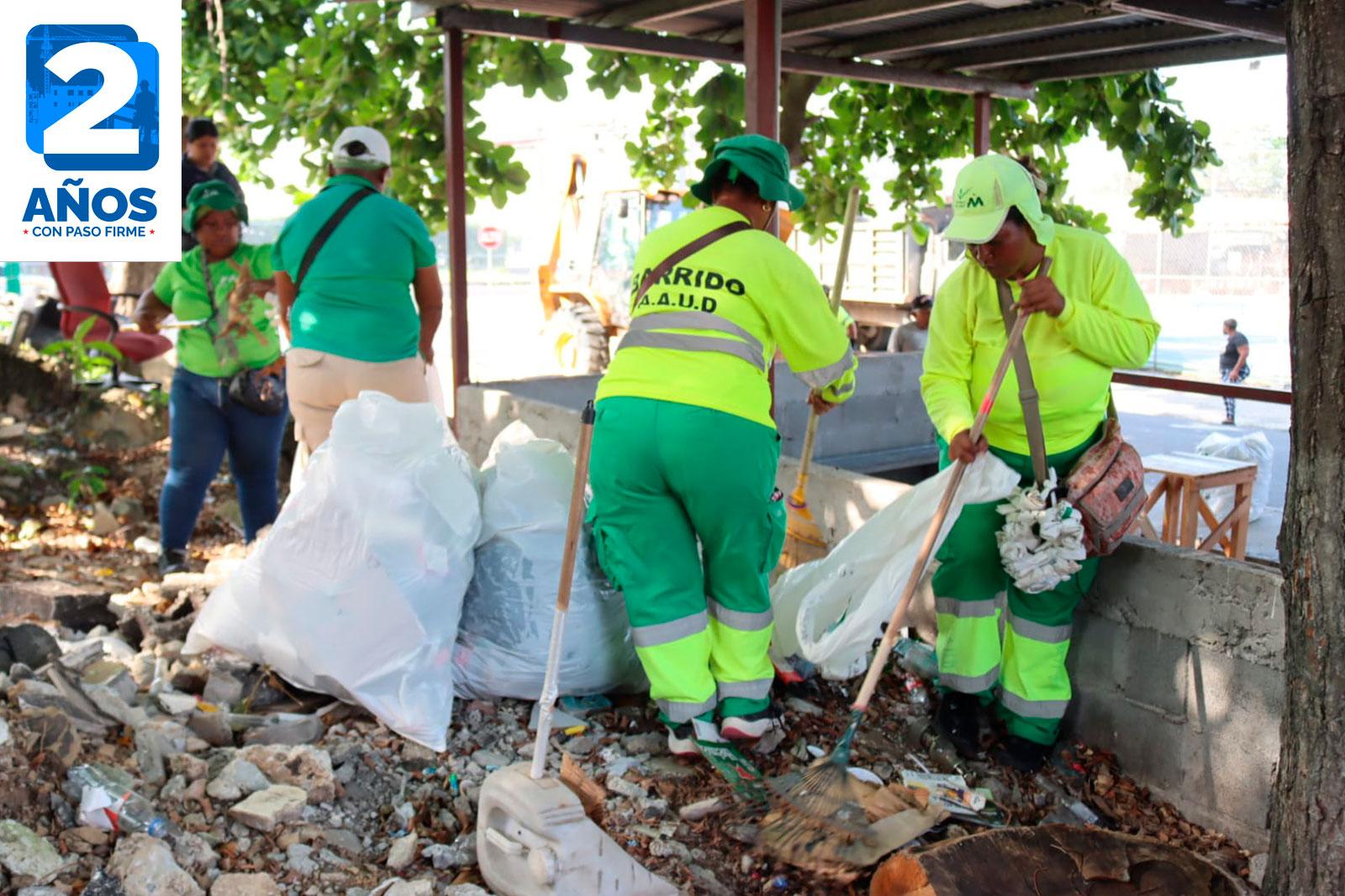 Operativo de limpieza en el Completo de San cristobal, corrgimiento de Juan Diaz