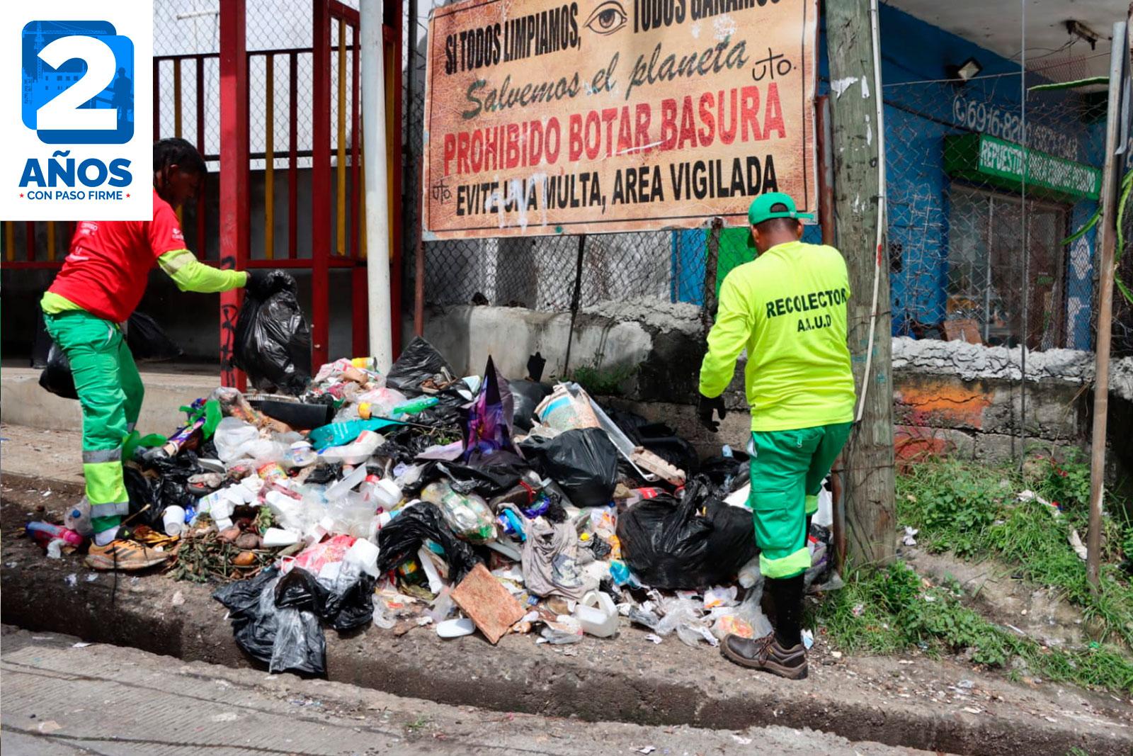 Limpieza en punto crítico en la 24 de Diciembre