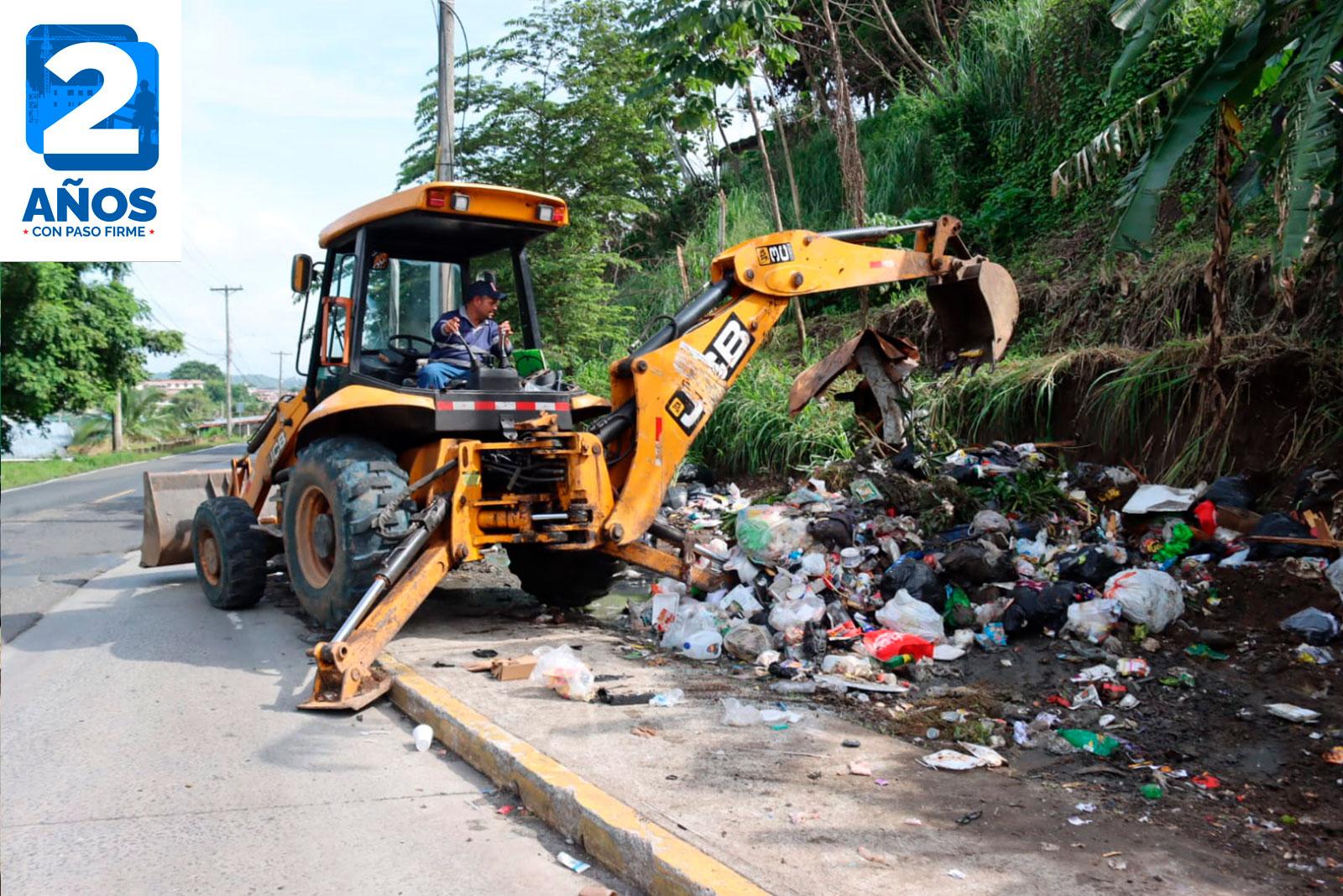Recolección de desechos en punto crítico en La Fula, corregimiento Belisario Porras